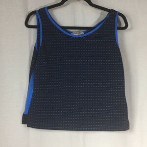 Lilly’s Beverly Hills Large  blue tennis tank top light blue outlined